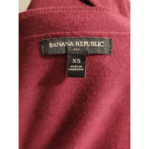 Banana Republic - Women's XS Burgundy Red Knit Cardigan - Picture 8 of 9